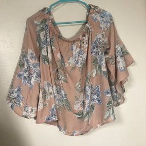 CHARLOTTE RUSSE OFF-THE-SHOULDER FLORAL BLOUSE 🌸